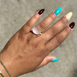 Small Inverted Oval Morganite Ring