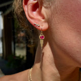 Ruby Tassel Earrings