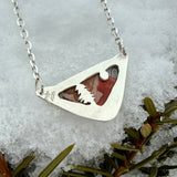 Crazy Lace Agate Triangular Necklace