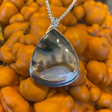 Moss Agate Teardrop Necklace