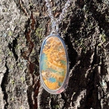 Coral Sea Agate Turquoise Doublet Necklace