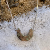 Crescent Jasper Moon Necklace