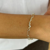 Paperclip Chain Bracelet With Twig Detail