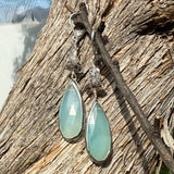 Sterling Gemstone Teardrop Earrings