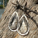 Sterling Gemstone Double Teardrop Earrings
