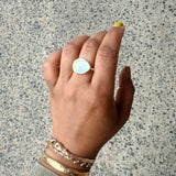 Rosecut Moonstone Cocktail Ring