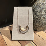 Two-Tone Horseshoe Necklace