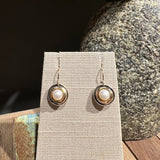 Bronze Pearl Cup Earrings