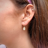 Teardrop Faceted Rustic Diamond Drops