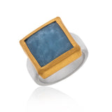 Square Aquamarine Ring