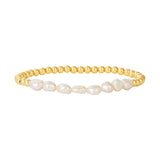4mm Signature Bracelet with Baroque Pearls