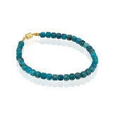 Cube Apatite Beaded Bracelet with Magnetic Clasp