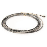 Black Ombre Wrap Bracelet - Necklace
