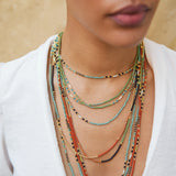 Pasi Earth Beaded Necklace- 22"