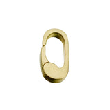 14k Push Lock Mini Oval Charm Holder