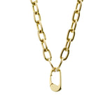 14k Push Lock Mini Oval Charm Holder