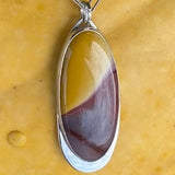 Landscape Mookaite Jasper Mountain Bird Necklace