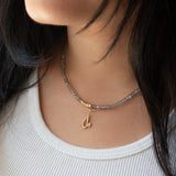 Initial Letter Charm with Diamond