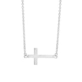 Sideways Cross Necklace
