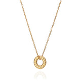 Circle of Life Turquoise Open "O' Necklace- Gold