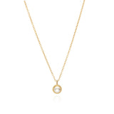 Pearl Circle Drop Necklace