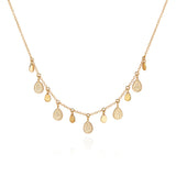 Gold Teardrop Charm Necklace (Disc)