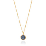 Dumortierite Round Pendant Necklace (DISC)