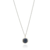 Dumortierite Round Pendant Necklace (DISC)
