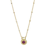 Ruby Sunburst Necklace