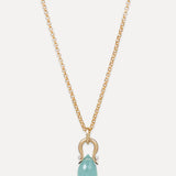 Archer Necklace- Aqua Chalcedony