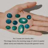 Large Scalloped Malachite Chrysocolla Ring