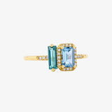 Grace Blue Topaz Toi Et Moi Ring