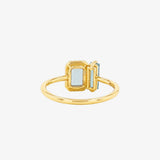 Grace Blue Topaz Toi Et Moi Ring