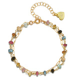Paperclip Gemstone Bracelet