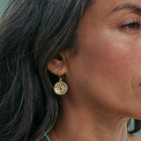 Turquoise Rosetta Dish Earrings