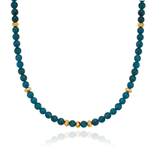 Beaded Necklace with Gold Detail