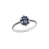 Double Iolite Ring