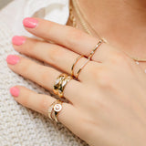 10 Inlayed Diamonds Band Ring