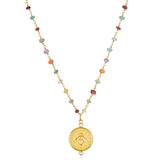 Rainbow Bee Charm Necklace