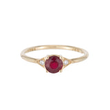 Round Ruby Deco Rings