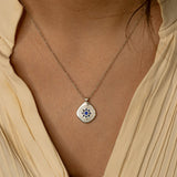 Blue Sapphire Memories Pendant Necklace