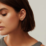Dish Stud Earrings - Gold