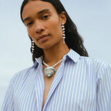 Long Moonstone Drop Earrings
