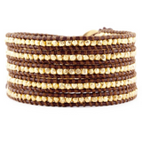 Brown and Gold Leather Wrap