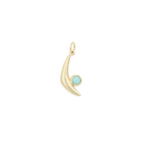 Turquoise Gemstone Crescent Charm