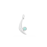 Turquoise Gemstone Crescent Charm