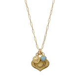 Hatha Charm Necklace - Aquamarine