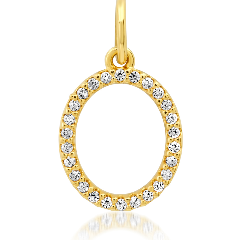 CZ Initial Necklace