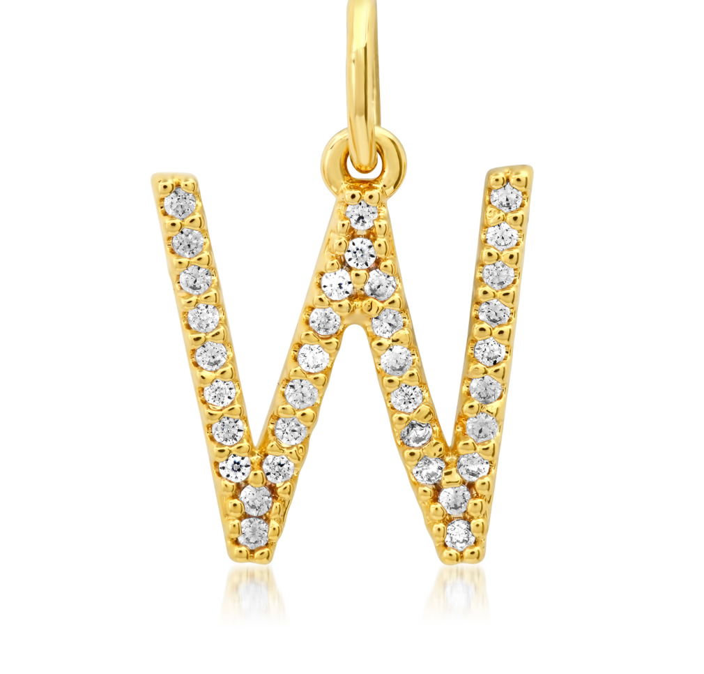 CZ Initial Necklace