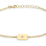 14k Star Dog Tag Bracelet